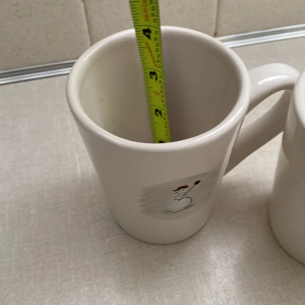Williams‎ Sonoma Snowman coffee Mug Mugs - Set 2 Christmas Holiday Winter